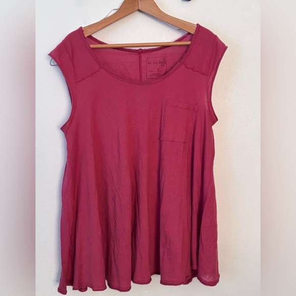 WE THE FREE PEOPLE ROUND THE WORLD OVERSIZED TEE SHIRT TANK TOP Size M - Picture 2 of 8